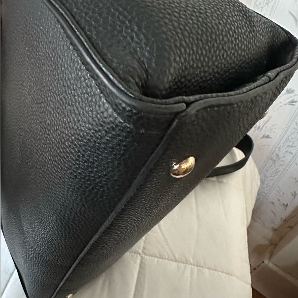 Bebe Black Tote with Gold Accents - Picture 9 of 15